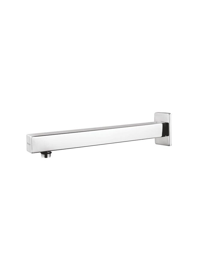 Ruhe 12 Inches Square Shower Arm with Wall Flange, 304-Grade Stainless Steel, Shower Arm for Overhead Showers - Image 1